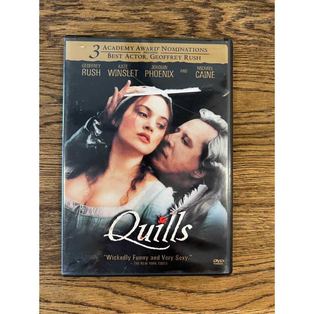 Quills Vintage DVD 2000 Comedy Drama Starring Geoffrey Rush Kate Winslet